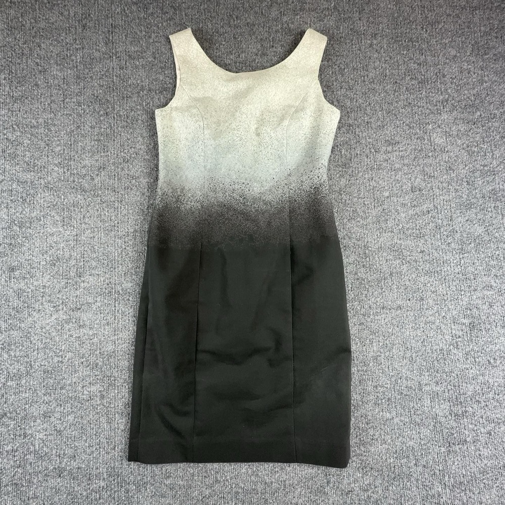 Banana Republic Dress Womens 0 Black Colorblock Sleeveless Sheath Knee Length